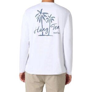 NEW Hang Ten Men's XL White Long Sleeve Shirt UPF 50+ Quick Dry